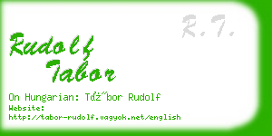 rudolf tabor business card